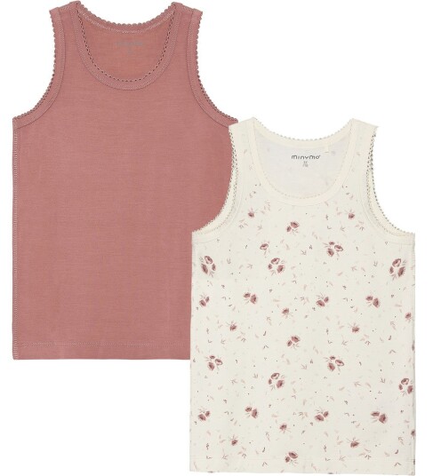Minymo Undertrøye 2 pack Peach Pisk Minymo 11 år 146 Undertrøye Beige Rosa