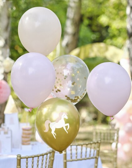 5 stk 30 cm Prinsesseballonger Princess Party