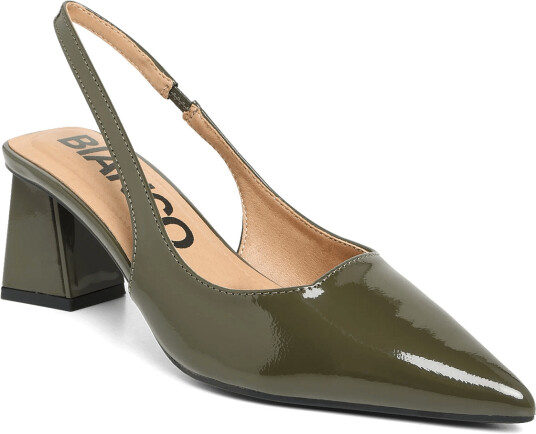 Bianco Biamaralyn Slingback Patent Khaki green 39