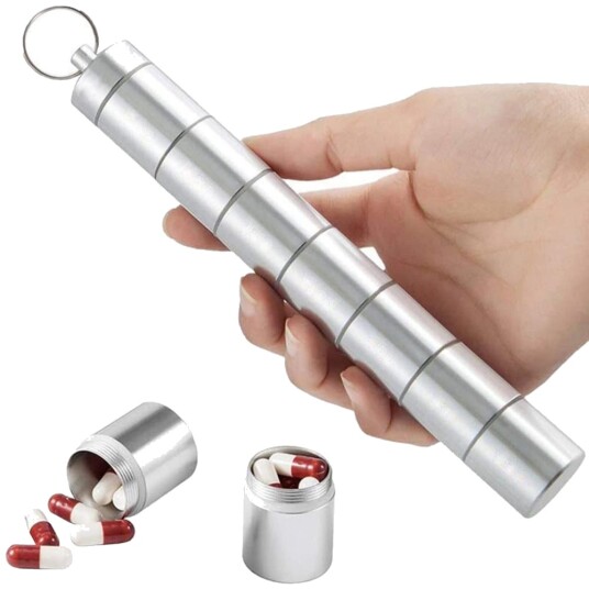 Pilleboks 7 dager Aluminium