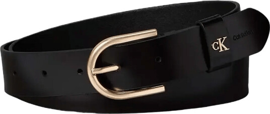 Calvin Klein Rounded Buckle Ck Loop 35Mm Black 80 x 80