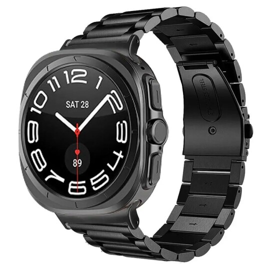 EIDERWOOD Samsung Galaxy Watch Ultra (47mm) Smartklokkerem i Rustfritt Stål - Svart EIDERWOOD Samsung Galaxy Watch Ultra (47mm) Smartklokkerem i Rustfritt Stål - Svart