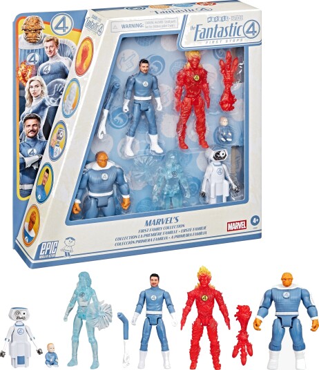 Marvel The Fantastic Four Samling med 6 Figurer for Barn - 10 cm - Blue Marvel The Fantastic Four Samling med 6 Figurer for Barn - 10 cm - Blue