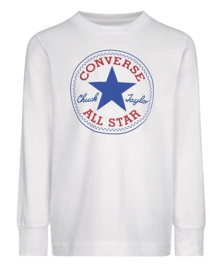Converse Core Langermet Trøye Jr Hvit 12år Converse Core Langermet Trøye Jr Hvit 12år
