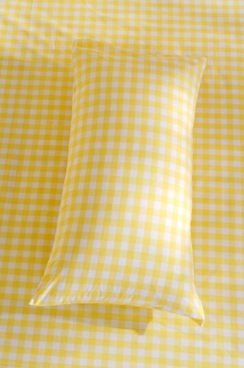 Jotex Putetrekk 50x90 Cm Økologisk Sitrongul/naturhvit LAUREN 19308851006
