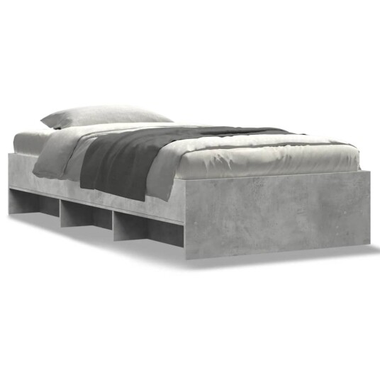  Sengeramme betonggrå 100x200 cm konstruert tre 8721102856747