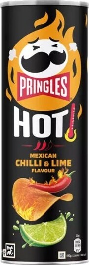 Pringles Hot Mexican Chili & Lime Flavour 160g Pringles Hot Mexican Chili & Lime Flavour 160g