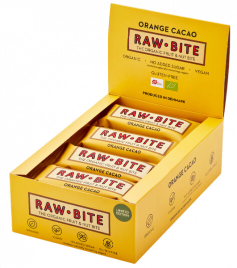 Rawbite Orange Cacao Ø 12-Pack 50g 12 Bare Rawbite Orange Cacao Ø 12-Pack 50g 12 Bare