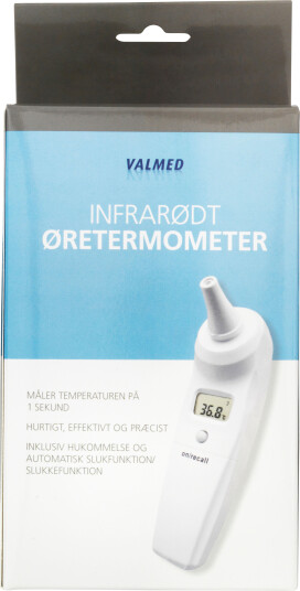 Valmed Infrarødt Øretermometer 1 Stk Valmed Infrarødt Øretermometer 1 Stk