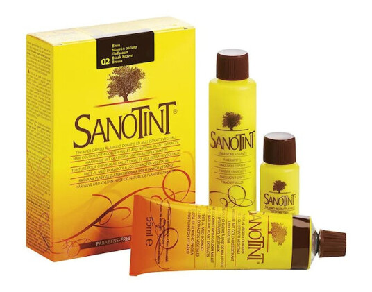 Sanotint Hair Color 02 Black Brown 55 + 55 + 15 ml Hårfarge