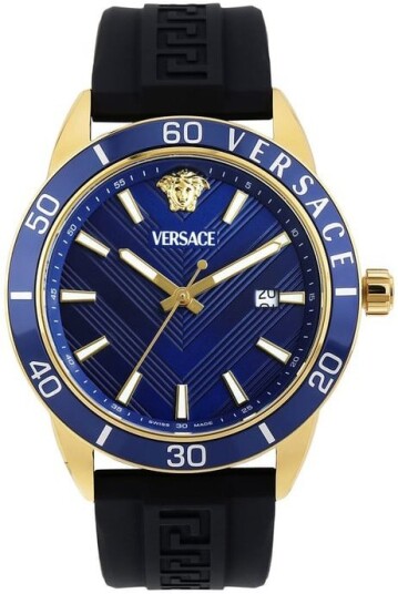Versace Herreklokke VEYCA0224 Greca Blå/Gummi Ø43 mm