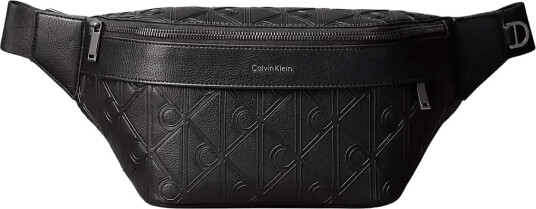 Calvin Klein Emblem Aop Deboss Waistbag Black ONE SIZE