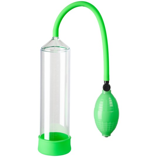Ouch! Glow in the Dark Klassisk Penispumpe    - Grønn