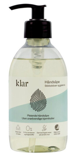 Klar Håndsåpe Stikkelsbær Og Grønn Te 300ml Klar Håndsåpe Stikkelsbær Og Grønn Te 300ml