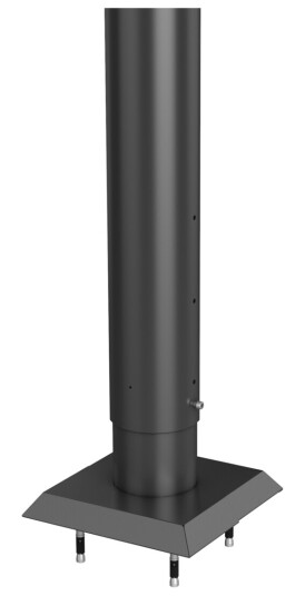 BIOHORT STOLPE FOR LEVEGG FOR FORANKRING 135 CM HØYDEJUSTERBAR MØRK GRÅ METALLIC