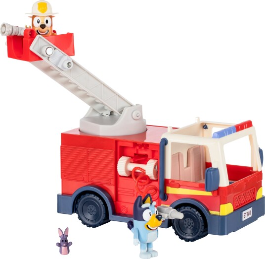 Bluey Brannbil Lekesett med Figurer - Inkluderer Bluey, Bingo og Bob Bilby