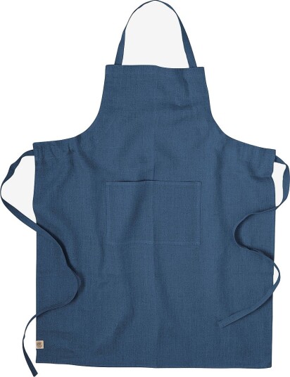 Lovely Linen Forkle Classic i manglet lin Blå Lovely Linen Forkle Classic i manglet lin Blå