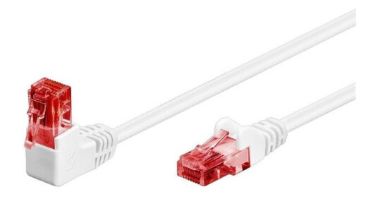 Pro LAN 3m CAT 6A 90° Vinklet Kabler Hvit