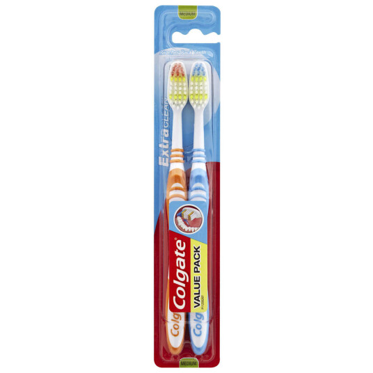 2 stk. Colgate Extra Clean tannbørster Medium