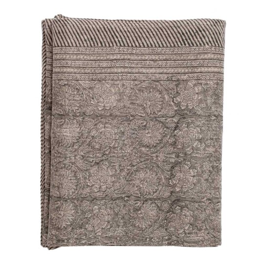 Chamois Paradis bordduk lin 150x230 cm grå/natur