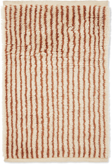 Ferm Living Kami teppe Off white-red brown 80x120 cm