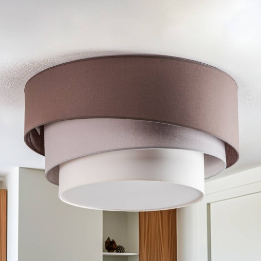 Euluna Trio Max tak, Ø60cm, cappuccino/ecru/grå Euluna Trio Max tak, Ø60cm, cappuccino/ecru/grå
