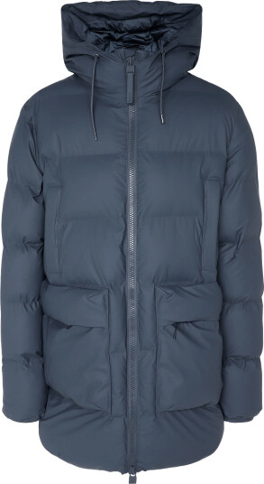 Rains Alta Long Puffer Cargo Jacket W3T4 Grey S Rains Alta Long Puffer Cargo Jacket W3T4 Grey S