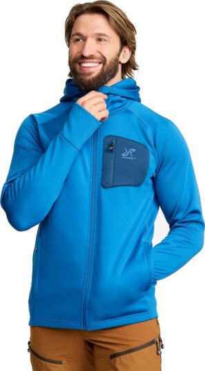 Revolutionrace Herre Overdeler Fleece & midlayers Evolution Stretch Fleece Hoodie Herre Classic Blue 2XL