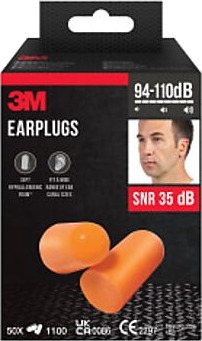 3M 1100 Ørepropper 35 Db Skum, 50 Par (7100334748)