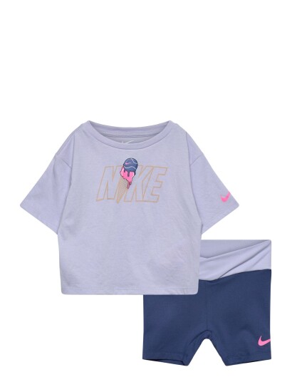 Nike Nkg Tee & Crossover Bike Short Blue 104/110 Nike Nkg Tee & Crossover Bike Short Blue 104/110