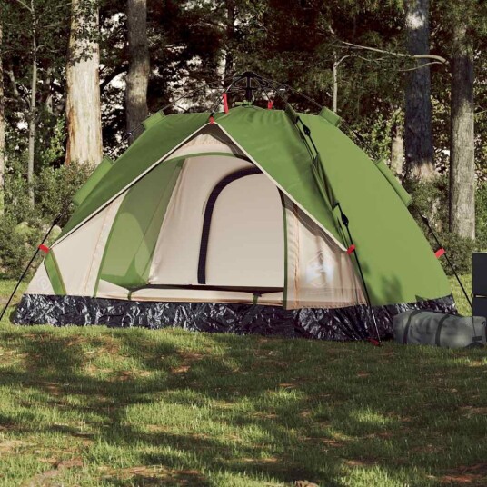 telt for camping 2 personer grønn hurtigutløser