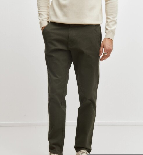 Enkel Studio Chinos Eslucas   Khaki green   32 x 34