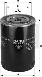 Oljefilter MANN FILTER W 11 181 Oljefilter MANN FILTER W 11 181