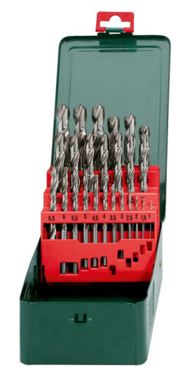 Metabo HSS-G Metallborsett 25 deler med Cylinderskaft