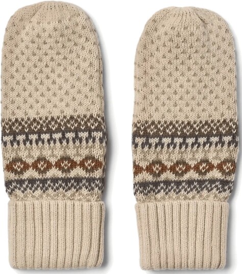 Wheat Jacquard Mittens Cotta   BROWN   XL
