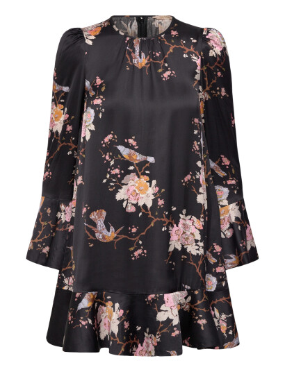 by Ti Mo Satin Shift Dress Black XS by Ti Mo Satin Shift Dress Black XS