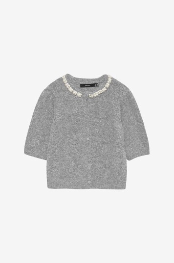 Vero Moda Curve Kardigan vmOocean 2/4 O neck Jewellery Grå