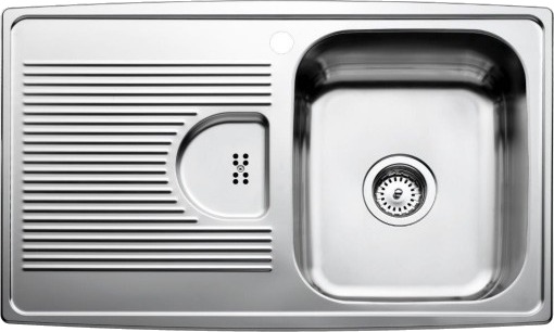 Intra Juvel Horizon 815SR vask høyre / T brett / Undermontert stainless steel 815x510x160 mm