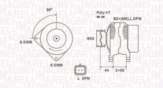 Dynamo MAGNETI MARELLI 063731827010 Dynamo MAGNETI MARELLI 063731827010