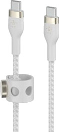 Belkin USB-C Kabel 3m 2.0 Hvit - 100W Strømoverføring Belkin USB-C Kabel 3m 2.0 Hvit - 100W Strømoverføring