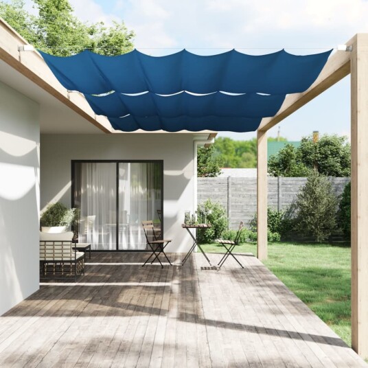 vidaXL Vertikal markise blå 250x270 cm oxford stoff