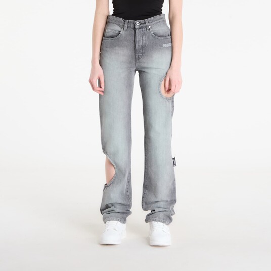 Jeans Off White Spray New Meteor Denim Pants Grey Mint/ White 26