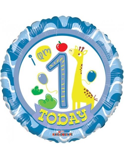 Happy 1 Birthday Boy Folieballong 46 cm