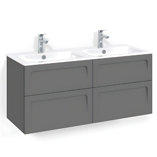 Macro Design Crown Servantskap Skuff - med Light 14 Servant 120cm Dobbel Antrasitt / Shape