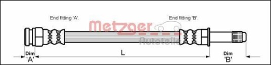 Bremseslange METZGER 4112522