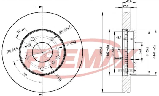 Bremseskive FREMAX BD-4103