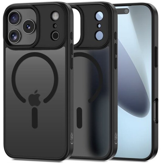 Tech Protect iPhone 17 Pro Max  Magmat Deksel   MagSafe kompatibel   Matt Svart