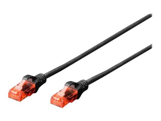 Digitus Professional 1m RJ45 Cat6 UTP Koblingskabel Svart Digitus Professional 1m RJ45 Cat6 UTP Koblingskabel Svart
