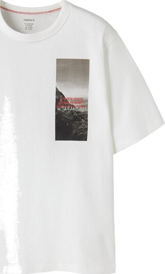 Name It T-skjorte - NKMRAO - Bright White - Name It - 6 år (116) - T-skjorte - Hvit