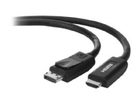 Belkin 6ft DisplayPort to HDMI Cable, M/M, 4k - Adapterkabel - DisplayPort hann til HDMI hann - 1.8 m - skjermet - for P/N: F4U097tt, F4U109tt